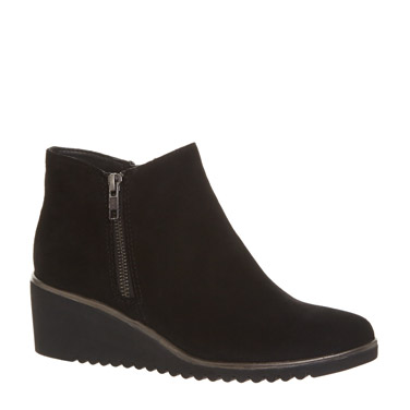 Suede Wedge Ankle Boot